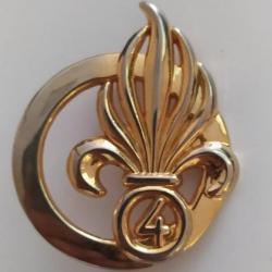 Légion Etrangère - 4ème REI - Insigne de béret - sans épingle