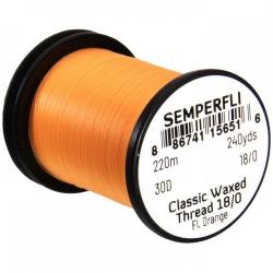 Fil ciré classique 18/0 240 fl orange 18/0 Waxed Thread semperfli