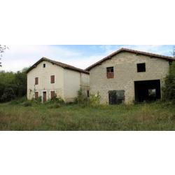 Propriété en Chalosse avec terres et bois naturel et ancienne ferme. Vue sur les Pyrénées.