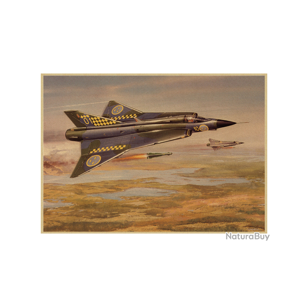 Affiche, poster vintage d'avion et de guerre pour dcoration, taille 30x21cm modle 2