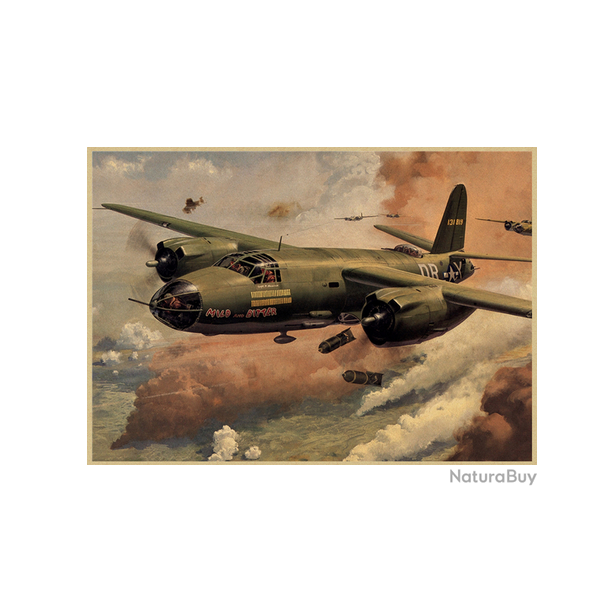 Affiche, poster vintage d'avion et de guerre pour dcoration, taille 30x21cm modle 3