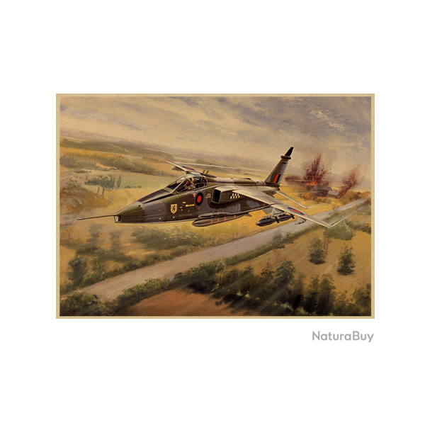 Affiche, poster vintage d'avion et de guerre pour dcoration, taille 30x21cm modle 4