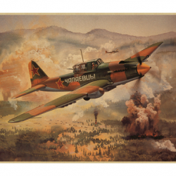 Affiche, poster vintage d'avion et de guerre pour décoration, taille 30x21cm modèle 7