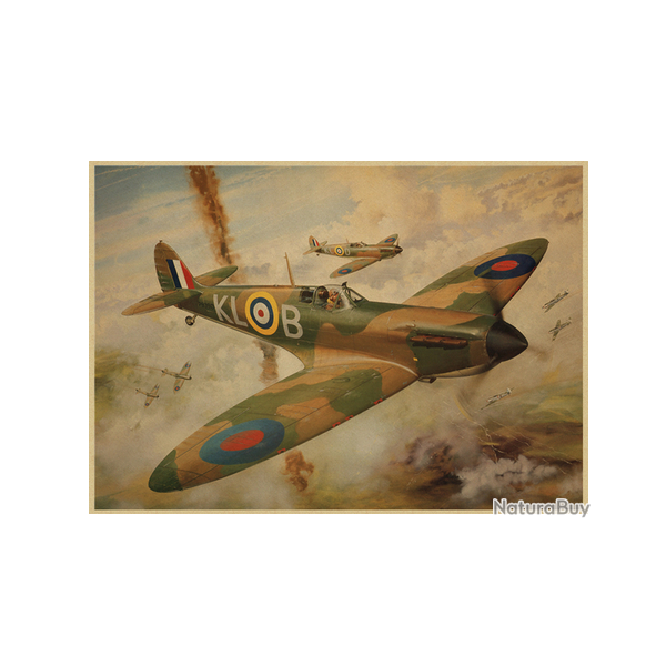 Affiche, poster vintage d'avion et de guerre pour dcoration, taille 30x21cm modle 9