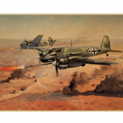 Affiche, poster vintage d'avion et de guerre pour décoration, taille 30x21cm modèle 11
