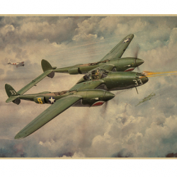 Affiche, poster vintage d'avion et de guerre pour décoration, taille 30x21cm modèle 12