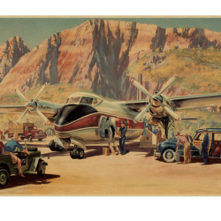 Affiche, poster vintage d'avion et de guerre pour décoration, taille 30x21cm modèle 13
