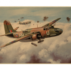 Affiche, poster vintage d'avion et de guerre pour décoration, taille 30x21cm modèle 15