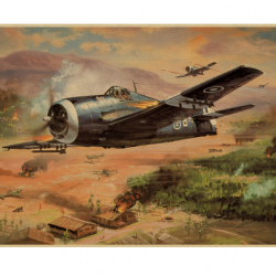 Affiche, poster vintage d'avion et de guerre pour décoration, taille 30x21cm modèle 17