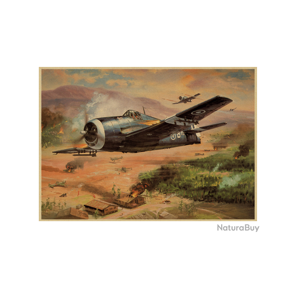 Affiche, poster vintage d'avion et de guerre pour dcoration, taille 30x21cm modle 17