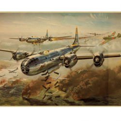 Affiche, poster vintage d'avion et de guerre pour décoration, taille 30x21cm modèle 19