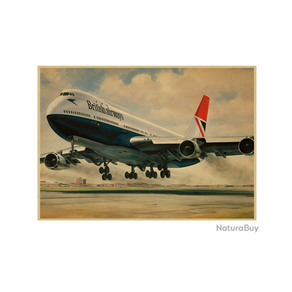 Affiche, poster vintage d'avion et de guerre pour dcoration, taille 30x21cm modle 23