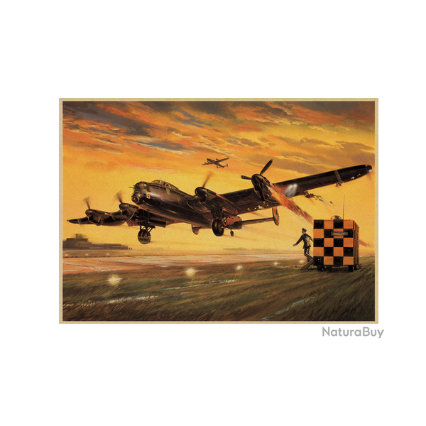 Affiche, poster vintage d'avion et de guerre pour dcoration, taille 30x21cm modle 24