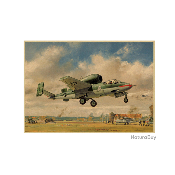 Affiche, poster vintage d'avion et de guerre pour dcoration, taille 30x21cm modle 25