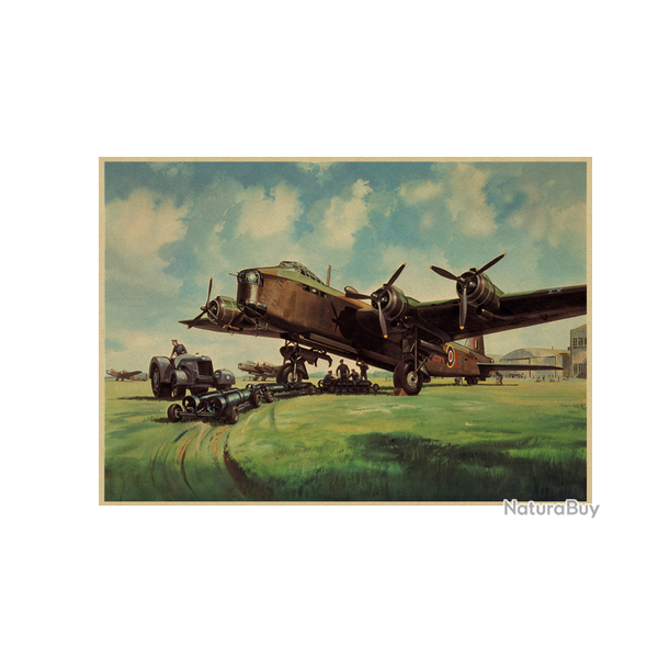 Affiche, poster vintage d'avion et de guerre pour dcoration, taille 30x21cm modle 28