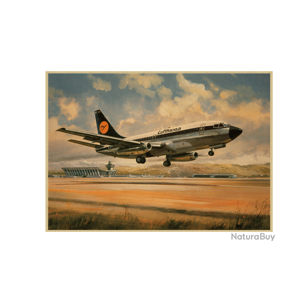 Affiche, poster vintage d'avion et de guerre pour dcoration, taille 42x30cm modle 22