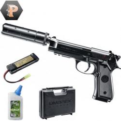Pistolet Beretta M92 A1 tactical BBS 6mm electrique full auto + billes + batterie + mallette