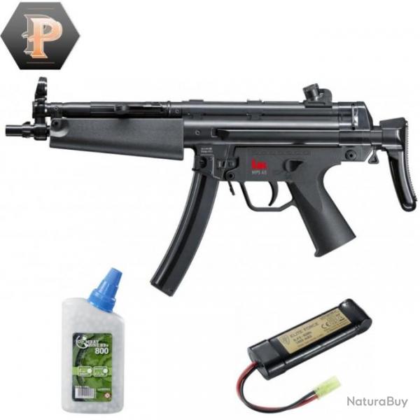 Pistolet HK MP5 A5 EBB billes 6mm lectrique full auto 0,5J + billes + batterie