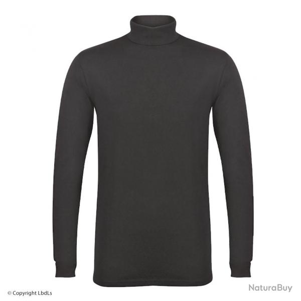 T shirt col roul noir NOIR