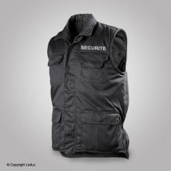 Gilet Trucker matelassé siglé SECURITE NOIR