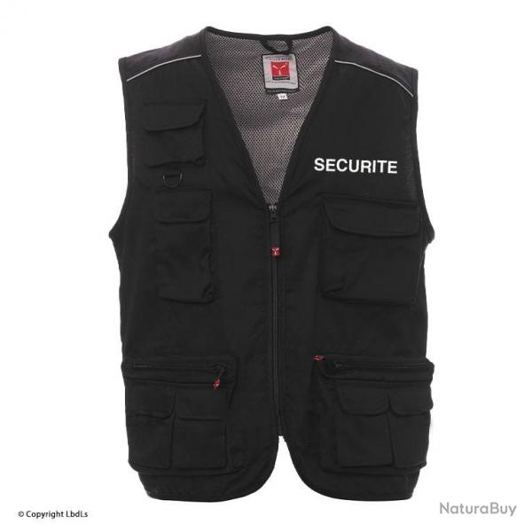 Gilet multipoches POCKET brod SECURITE en blanc