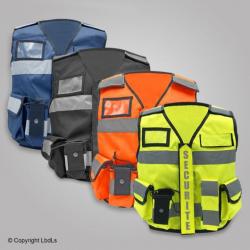 Gilet MULTIPOCKET haute visibilité SECURITE JAUNE réglable S à 4XL
