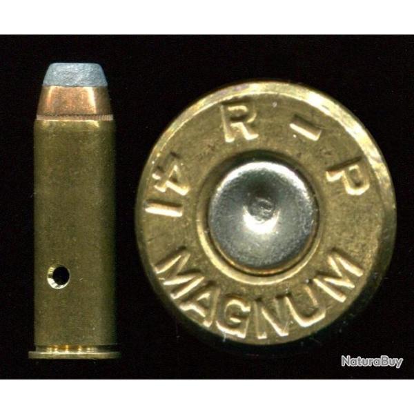 .41 Magnum - RP - balle cuivre pointe plomb plate