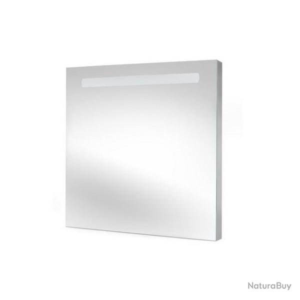 Miroir salle de bain Emuca Pegasus rectangulaire 600x700mm avec clairage frontal led 4000K 414lm 6W