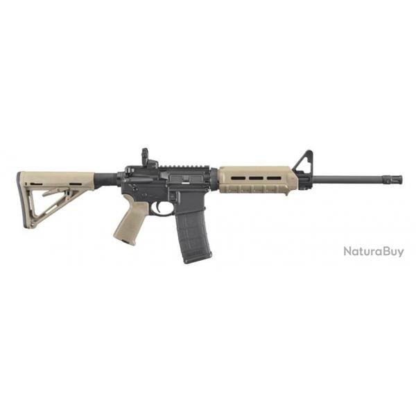 Fusil Semi-Auto Ruger AR-556 FDE Cal.223 10CPS canon de 16" filet  1/2X28