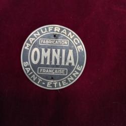 belle plaque ancienne en métal " OMNIA "  MANUFRANCE  //  SAINT  ETIENNE