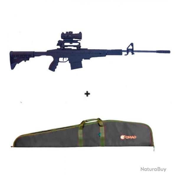 Carabine NORICA-AR15M16 RED DOT Cal. 4,5 mm + tui de protection 19,9 Joul.