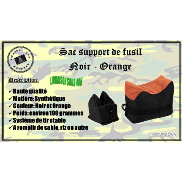 Sac de stabilit noir et orange, support pour fusil