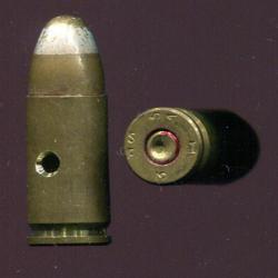 9 mm Parabellum traçante militaire Française - balle laiton pointe blanche pou MAT 49 et MAC 50