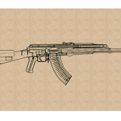 Affiche, poster vintage d'armes de guerre, taille 21x30cm modèle 3