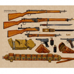 Affiche, poster vintage d'armes de guerre, taille 21x30cm modèle 9