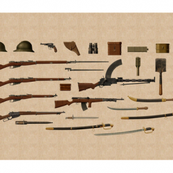 Affiche, poster vintage d'armes de guerre, taille 21x30cm modèle 12