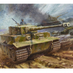 Affiche, poster vintage de char de guerre, taille 21x30cm modèle 3