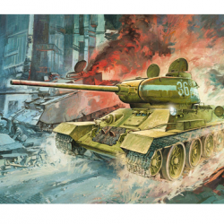 Affiche, poster vintage de char de guerre, taille 42x30cm modèle 9