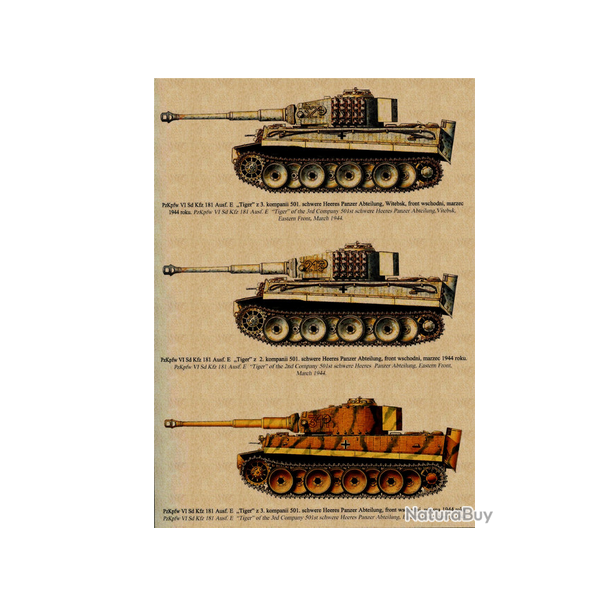 Affiche, poster vintage de char de guerre! taille 42x30cm modle 4