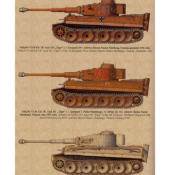 Affiche, poster vintage de char de guerre! taille 42x30cm modèle 12