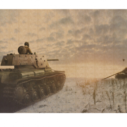 Affiche, poster vintage de char de guerre! taille 42x30cm modèle 15