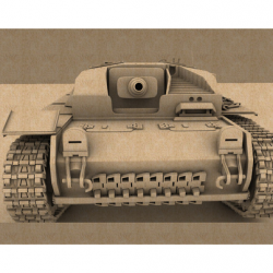 Affiche, poster vintage de char de guerre! taille 42x30cm modèle 18