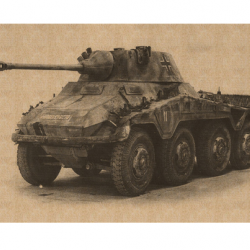 Affiche, poster vintage de char de guerre! taille 42x30cm modèle 19
