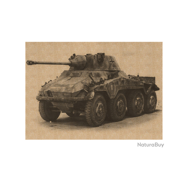 Affiche, poster vintage de char de guerre! taille 42x30cm modle 19