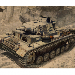 Affiche, poster vintage de char de guerre! taille 42x30cm modèle 21