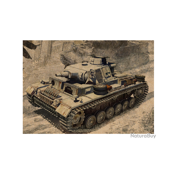 Affiche, poster vintage de char de guerre! taille 42x30cm modle 21