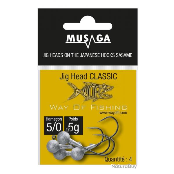 Tete Plombee Musaga Jighead Classic N1/0-7G