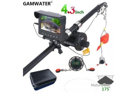 Caméra sous-Marine 7in 1000TVL, caméra de pêche Professionnelle 50m câble 6  LED Blanches pour la pêche sur Glace, lac et Bateau