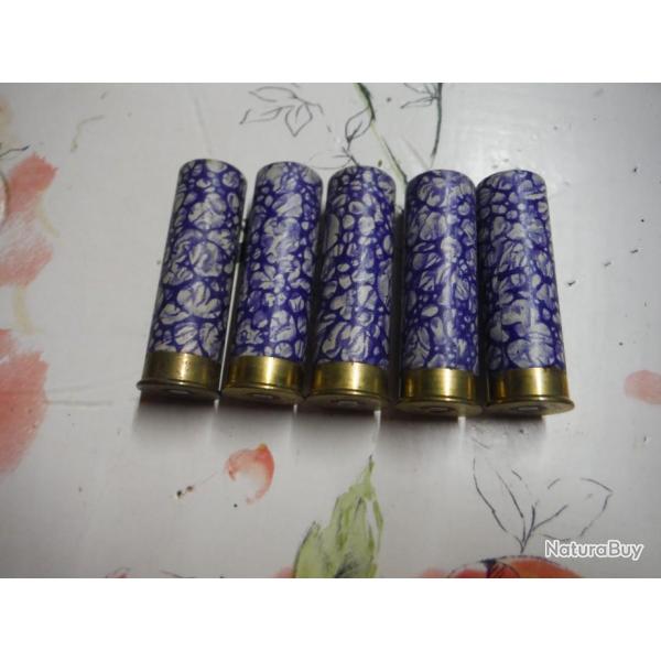 1 lot de 5 munitions Manufrance carton calibre 16 plombs n10 collector