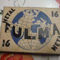 1 boite carton de 9 munitions métalliques aluminium Fulma MR calibre 16 plombs n°3 collector